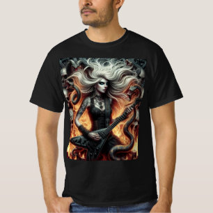 Fire and Metal: The Hell Guitarist T-Shirt