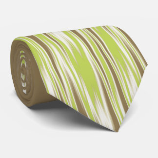Fire and Rain Abstract Zig Zag Khaki Two-sided Tie