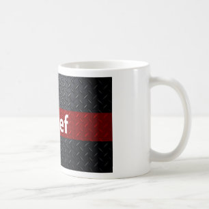 Fire and Rescue Diamond Plate Coffee Mug