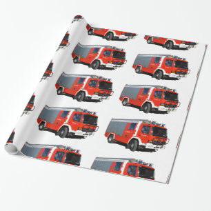 Fire and Rescue Engine image for wrapping paper