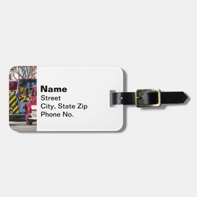 Fire and Rescue Luggage Tag (Front Horizontal)