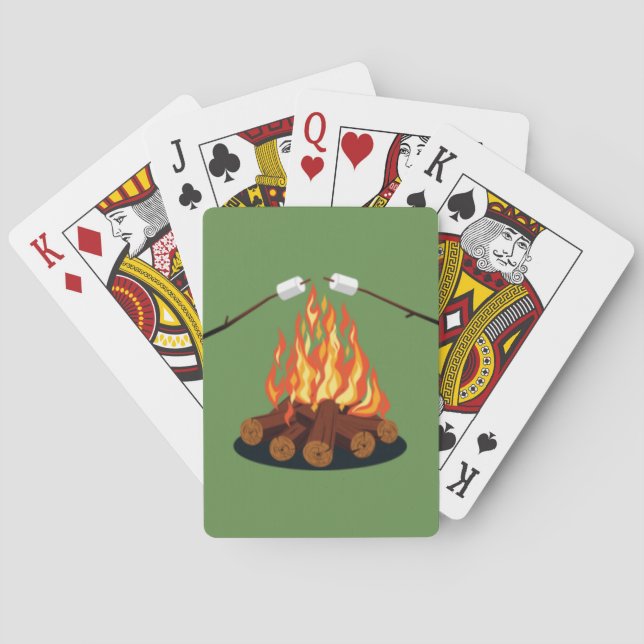 Fire and Roasting Marshmallow Playing Cards (Back)
