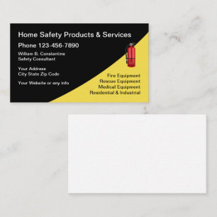 Fire And Safety Equipment Business Card