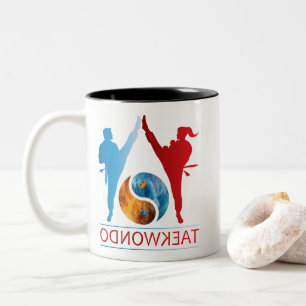 Fire And Sea Ying And Yang Symbol Taekwondo Mug