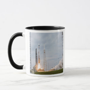 Fire and smoke signal the liftoff mug