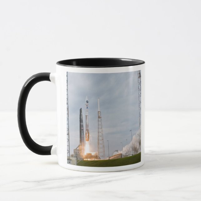 Fire and smoke signal the liftoff mug (Left)