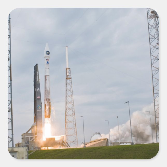 Fire and smoke signal the liftoff square sticker (Front)