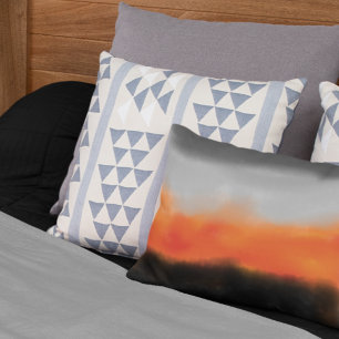 Fire and Smoke Watercolor Accent Pillow