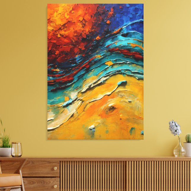 Fire and Water Canvas Print (Insitu(LivingRoom))