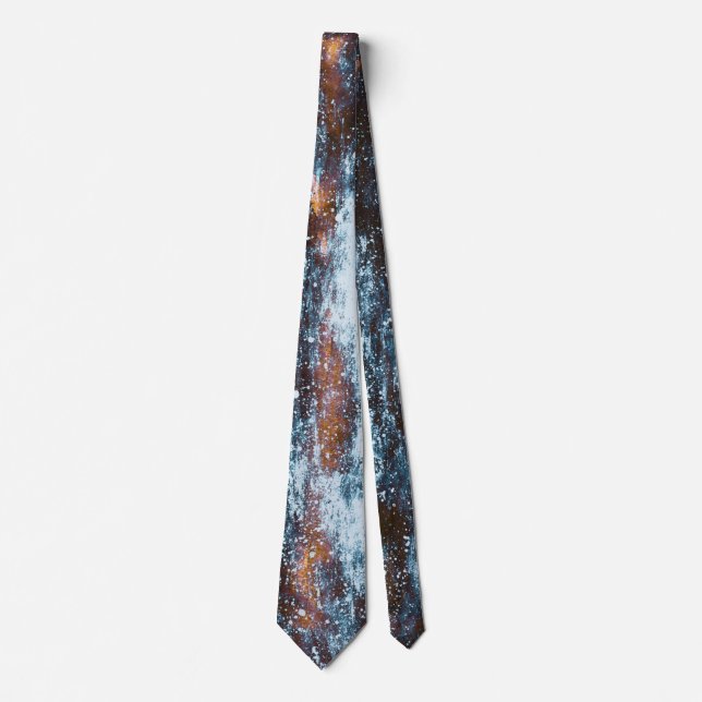 Fire and Water Metal Textures Tie (Front)