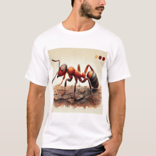 Fire ant dorsal view 041024IREF238 - Watercolor T-Shirt