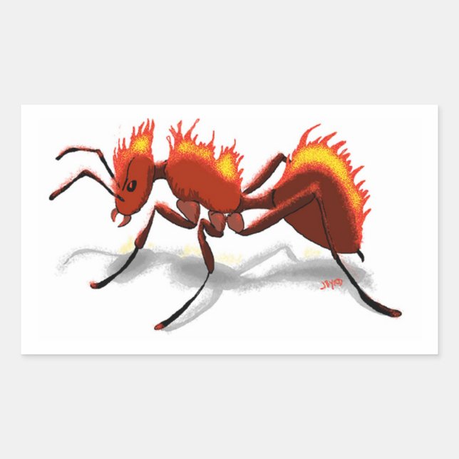 Fire Ant Rectangular Sticker (Front)