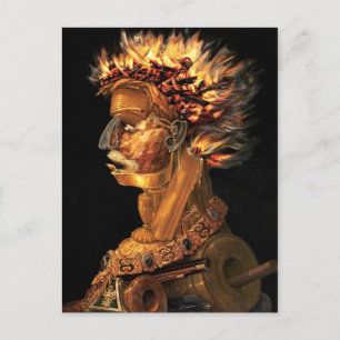 Fire - Arcimboldo's bizarre head profile Postcard