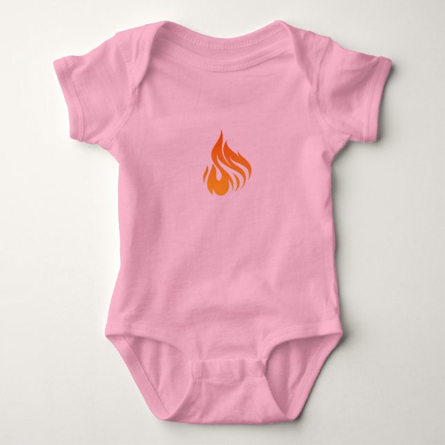 Fire art design baby bodysuit (Front)