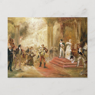 Fire at the Austrian Embassy (oil on canvas) Postcard