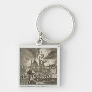 Fire at the old Amsterdam Town Hall, 17th July 165 Key Ring