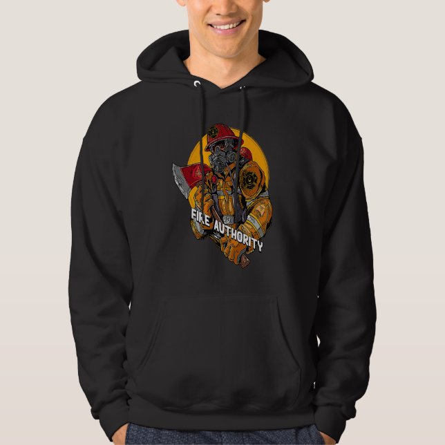 Fire Authority Fire Department School Firefighting Hoodie (Front)