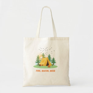 Fire. Bacon. Beer. – Camping Tote Bag