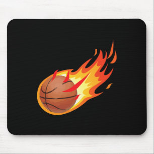 Fire Ball Basketball Shot Is Fire And Makes Games  Mouse Mat
