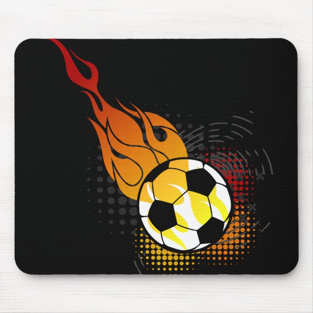 Fire Ball Soccer Mousepad (Front)