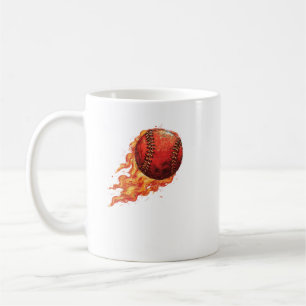 Fire Baseball Coffee Mug