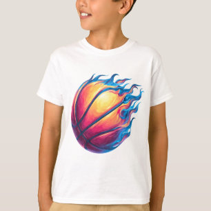 Fire Basketball – Cool and Fierce Athletic Design T-Shirt