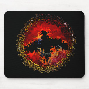 Fire Bat Wild Animal Mouse Mat