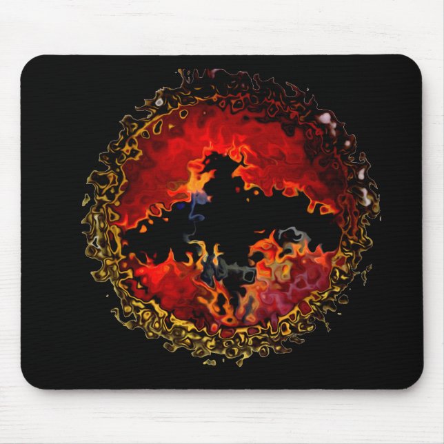 Fire Bat Wild Animal Mouse Mat (Front)
