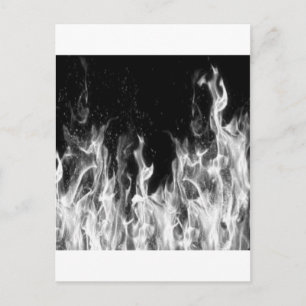 Fire (black and white) postcard