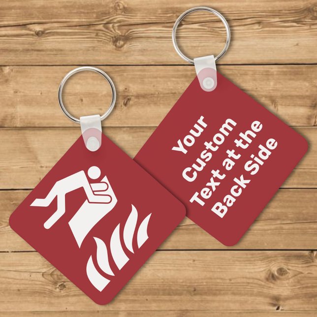 Fire Blanket Safety Sign Key Ring (Creator Uploaded)
