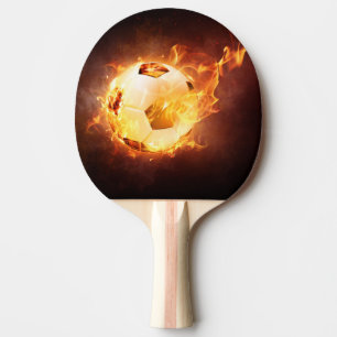 Fire Blazing Soccer Ball - Ping Pong Paddle