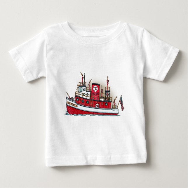 Fire Boat Baby T-Shirt (Front)