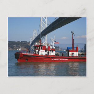 Fire Boat One - San Francisco Postcard