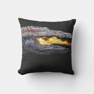 Fire-breathing Alligator Cushion