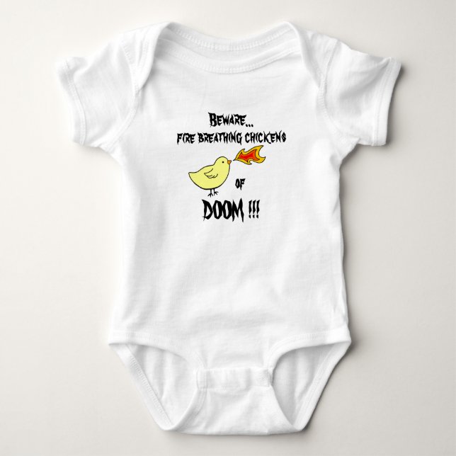fire breathing chickens of DOOM !!! T-Shirt (Front)