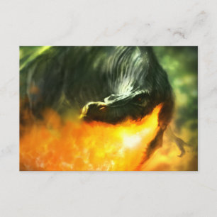 Fire-Breathing Dinosaur or Dragon by Michael Maher Invitation