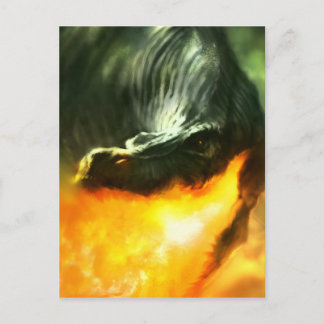 Fire-Breathing Dinosaur or Dragon by Michael Maher Postcard