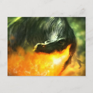 Fire-Breathing Dinosaur or Dragon by Michael Maher Postcard