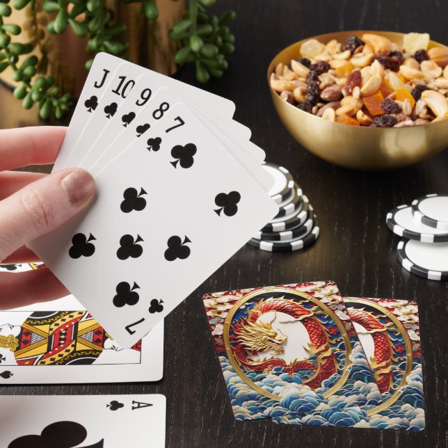 Fire breathing dragon artificial intelligence playing cards (In Situ)