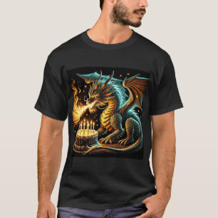 Fire-Breathing Dragon Birthday Mens Tshirt