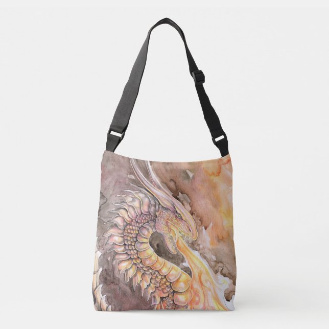 Fire Breathing Dragon Crossbody Bag (Front)
