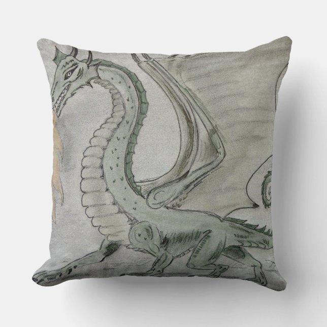 Fire Breathing Dragon Cushion (Front)