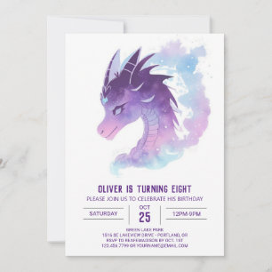 Fire-Breathing Dragon Fantasy Birthday Invitation
