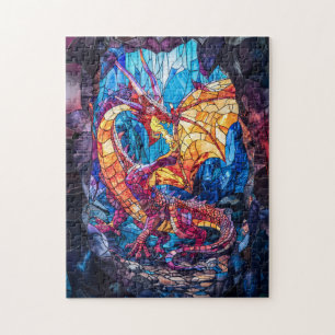 Fire-Breathing Dragon in Cave Jigsaw Puzzle