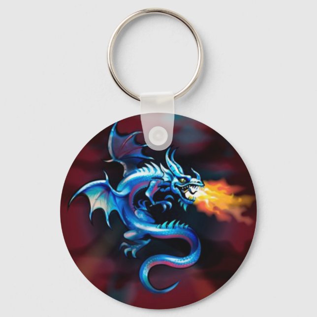 Fire Breathing Dragon Keychain (Front)