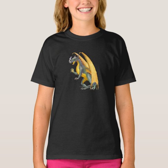 Fire Breathing Dragon Kids Dark T-Shirt