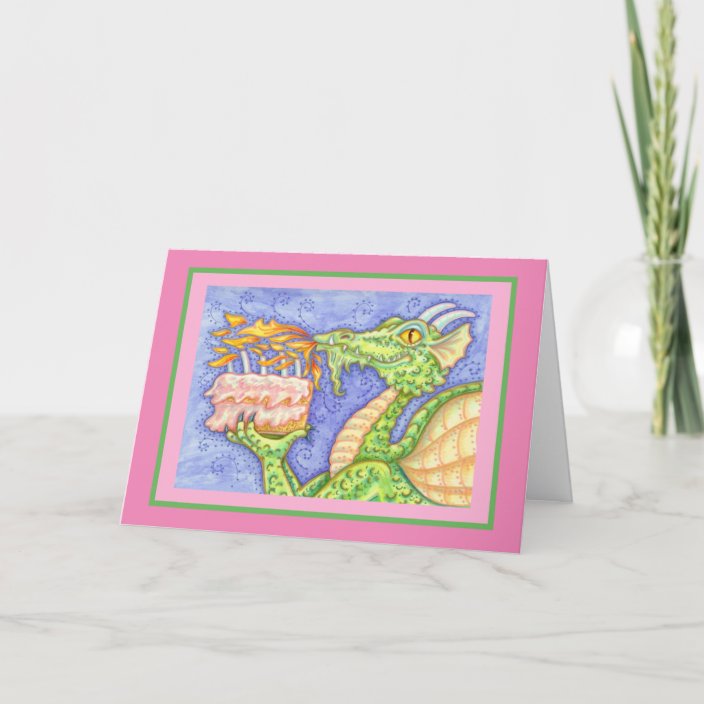 FIRE BREATHING DRAGON LIGHTING BIRTHDAY CANDLES CARD Zazzle.co.uk