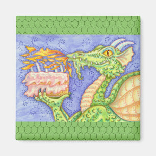 FIRE BREATHING DRAGON LIGHTING BIRTHDAY CANDLES MAGNET
