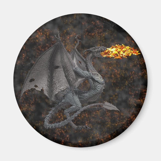 Fire-Breathing Dragon Magnet (Front)