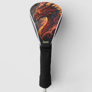 Fire Breathing Dragon Personalised  Golf Head Cover